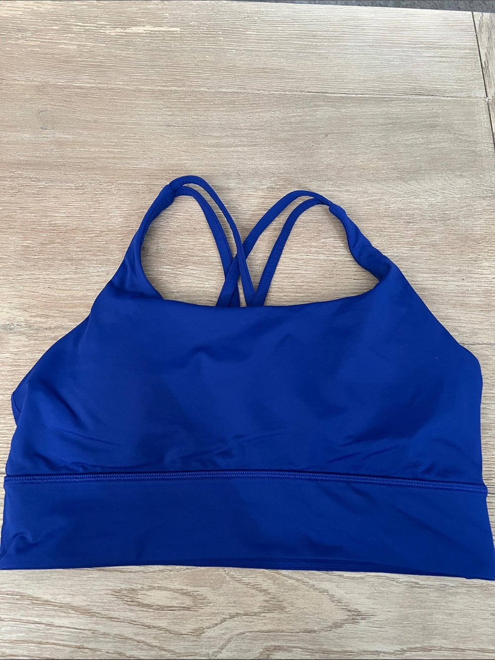 Lululemon Energy Blue Strappy Woman’s Sports Bra
